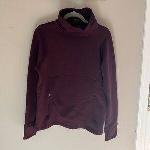 Athleta mock next cranberry sweatshirt women’s medium